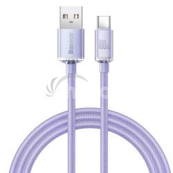 Baseus CAJY000405 Crystal Shine Series Dtov Kabel USB - USB-C 100W 1,2m Purple 6932172602826