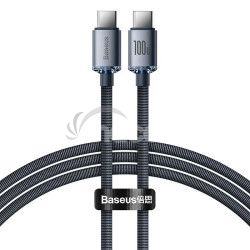 Baseus CAJY000601 Crystal Shine Series Dtov Kabel USB-C - USB-C 100W 1,2m Black 6932172602864