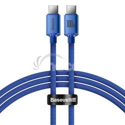 Baseus CAJY000603 Crystal Shine Series Dtov Kabel USB-C - USB-C 100W 1,2m Blue 6932172602871