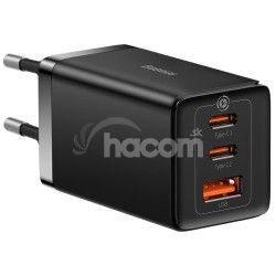 Baseus CCGP120201 GaN5 Pro Quick Nabjaka USB-A + 2x USB-C 65W Black 6932172617523