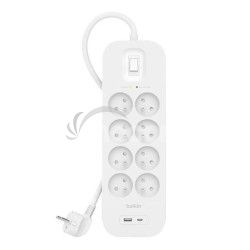 Belkin SURGE 8OT 900J, 18W, USB A+C, Pol SRB003ca2M