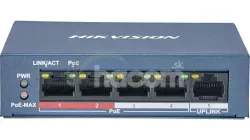 DS-3E0105P-E/M(B) 4x100Mb PoE+1x100Mb RJ45, switch, 30W