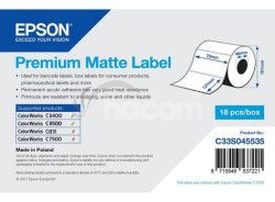 EPSON Premium Matte Label - Die-cut Roll: 76mm x 127mm, 265 labels C33S045535