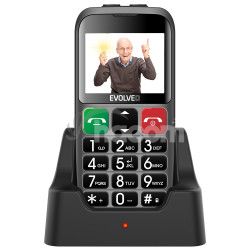 EVOLVEO EasyPhone ET, mobiln telefn pre seniorov s nabjacm stojanom, strieborn EP-851-ETS