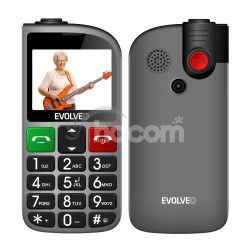 EVOLVEO EasyPhone FL, mobiln telefn pre seniorov s nabjacm stojanom, strieborn EP-801-FLS