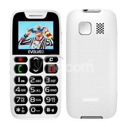 EVOLVEO EasyPhone, mobiln telefn pre seniorov s nabjacm stojanom, biela EP-501-WH