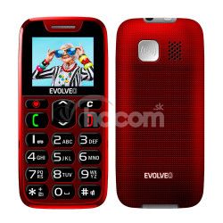 EVOLVEO EasyPhone, mobiln telefn pre seniorov s nabjacm stojanom, erven EP-501-RD