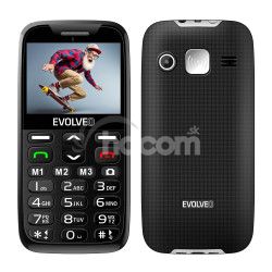 EVOLVEO EasyPhone XR, mobiln telefn pre seniorov s nabjacm stojanom, ierna EP-601-XR-BK