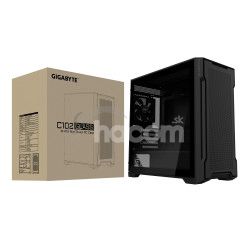 GIGABYTE C102 GLASS/Midi Tower/Transpar./ierna GB-C102G