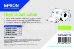 High Gloss Label - Die-cut Roll: 76mm x 127mm C33S045721