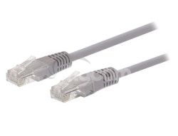 Kbel C-TECH patchcord Cat5e, UTP, siv, 1,5m CB-PP5-1.5