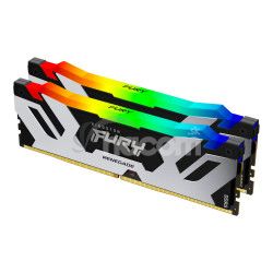 Kingston FURY Renegade/DDR5/32GB/7200MHz/CL38/2x16GB/RGB/Black/Silv KF572C38RSAK2-32