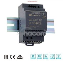 MEANWELL - DDR-60L-12 Meni DC/DC na DIN litu DDR-60L-12