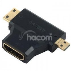 PremiumCord Adapter HDMI na miniHDMI - microHDMI kphdma-17