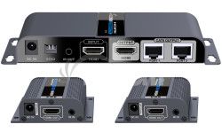 PremiumCord HDMI 1-2 splitter+extender po CAT6/6a/ khsplit2g