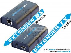 PremiumCord HDMI extender na 120m cez LAN, over IP khext120