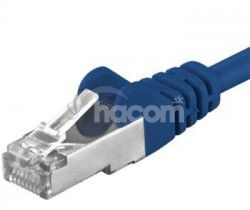 PremiumCord Patch kbel cat6 S-FTP, RJ45-RJ45, AWG 26/7 0,25m modr sp6asftp002B