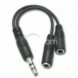 PremiumCord rozdvojka jack 3,5mm - 2xF/1xM 10cm kjr-02a