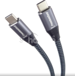 PremiumCord USB-C kbel (USB 3.2 GEN 2x2, 5A, 100W, 20Gbit/s) bavlnen oplet, 3m KU31CR3