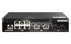 QNAP riaden switch QSW-M2106R-2S2T (6x 2,5GbE RJ45, 2x 10GbE RJ45, 2x 10GbE SFP+, mal rka) QSW-M2106R-2S2T