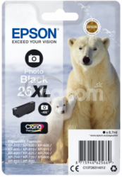 Epson Singlepack Photo Black 26XL Claria Prem Ink C13T26314012