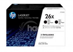 HP 26X tlaov kazeta ierna vek, CF226XD - 2pack CF226XD