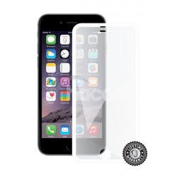 Screenshield  APPLE iPhone 6 / 6S Tempered Glass protection display (full COVER white metalic frame) APP-TGFCWMFIPH6-D