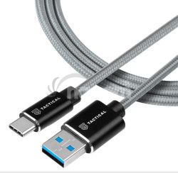 Tactical Fast Rope Aramid Cable USB-A/USB-C 1m Grey 8596311153112