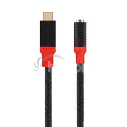 Tactical Pin4Fun adaptr USB-C/Jack 3,5mm 0,1m Black/Red 8596311251726