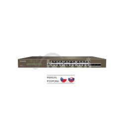 Tenda TEG3328F Gigabit L2 Managed Switch, 24x RJ45 1Gb/s, 4x SFP, STP, RSTP, MSTP, IGMP, VLAN, Rack TEG3328F