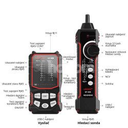 W-Star Tester kblov UTP WSNF808, RJ45, RJ11, hadaka kblov, NCV WSNF808